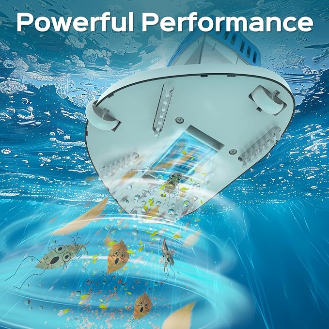 Handheld Pool Vacuum with Telescopic Pole,Hot Tub Vacuum Spa Vacuum with 60 Mins Runtime,Cordless Pool Vacuum Deep Cleaning for Small Inground & Above Ground Pools, Hot Tubs, Spas