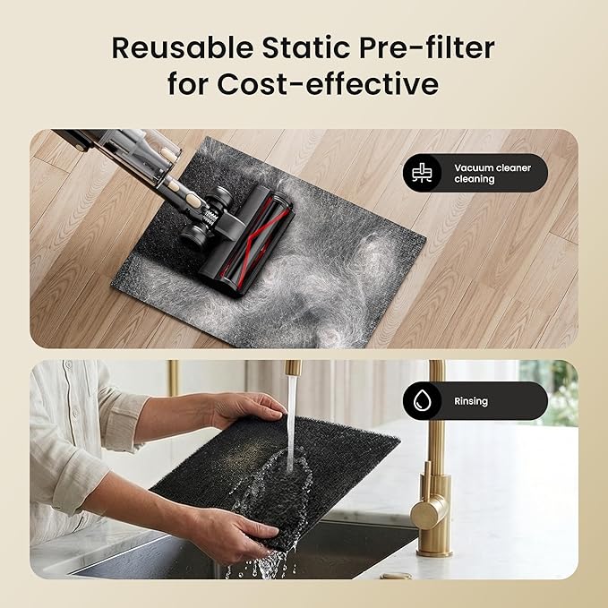 Pet Air Purifier for Home Large Room 2500 sq ft,H13 HEPA Washable Double-Sided Filter,Air Cleaner for Pet Hair Dander Odor Allergies Pollutant Smoke Dust,PM2.5 Air Quality Monitor,Auto Mode,P358 Black