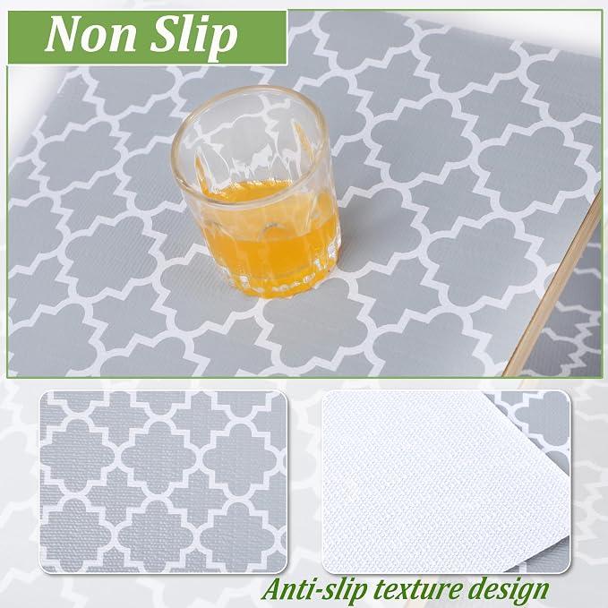 Shelf Liner 11 Inch Wide X 20 Ft Non Adhesive Cabinet Drawer Liner Non Slip Waterproof Pantry Shelves Mat for Refrigerator Closet Cupboard Kitchen Bathroom