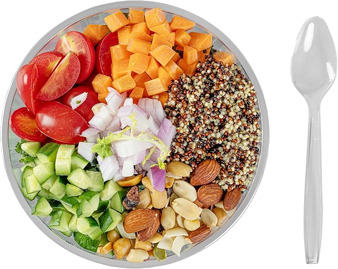 Restaurantware Moderna 7.3 Inch Disposable Spoons 250 Recyclable Clear Plastic Cutlery - Crack-Resistant For All Types Of Meals Clear Plastic Plastic Spoons