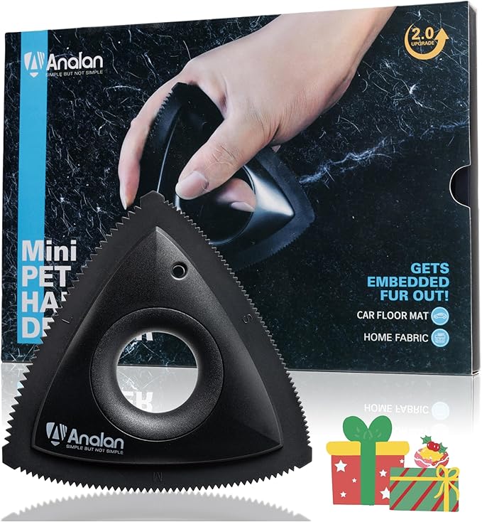 Analan Pet Hair Remover Brush 3in1, Dog&Cat Hair Remover, Dog&Cat Slicker Brush, Perfect for Furniture, Carpets, Couch, Rug, Bedding for Auto Detailing Tool