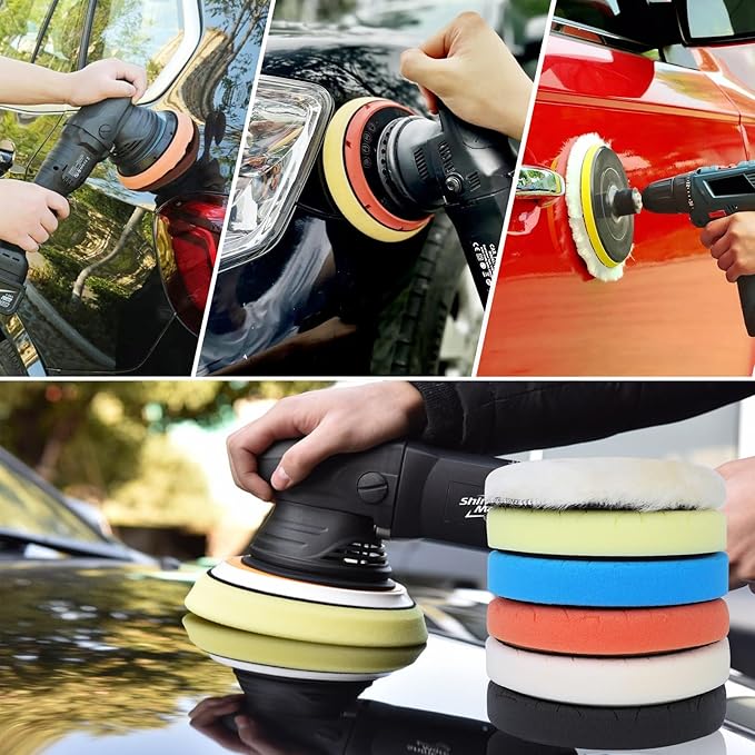 IPELY 6 Pcs Buffing Pads, Polishing Pads, Buffer Pads for Polishing and Waxing