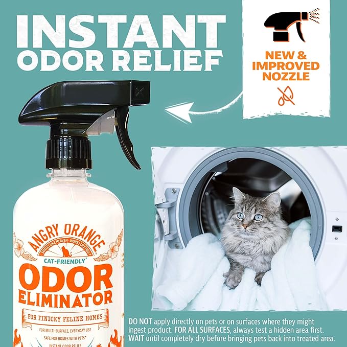 ANGRY ORANGE Dual Scent Pet Odor Eliminator – Citrus & Fresh Spray for Dog and Cat Urine, Carpet Stains, and Strong Smells
