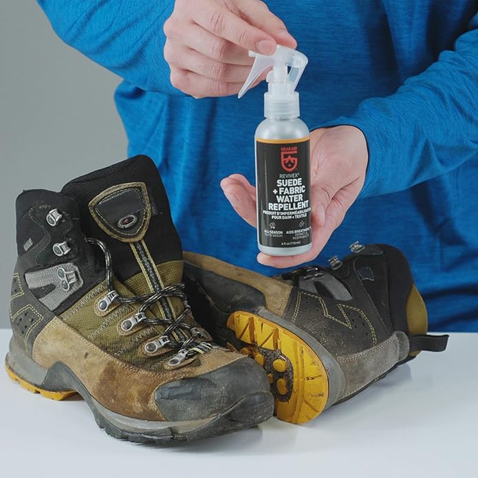 GEAR AID Revivex Suede Hiking and Work Boot Cleaner and Conditioning Kit for Waterproofing Breathable Gore-Tex Footwear