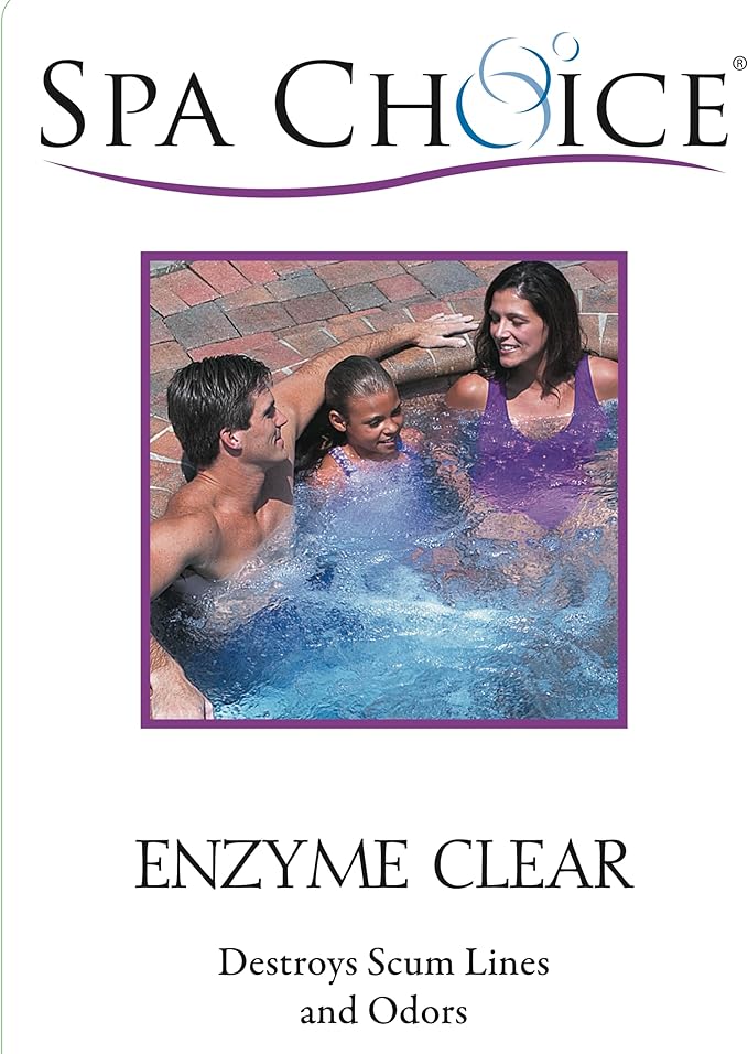 SpaChoice 1-Pint Premium Hot Tub Enzyme Clear, Spa Clarifier Hot Tub, Made in USA