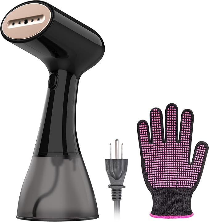 GS01 Handheld Clothes Steamer, 400ml Large Water Tank 1500W Fast Heat Up Portable Travel Wrinkle Remover