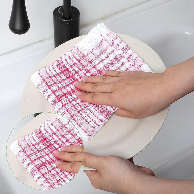 MAQUITA 36 Pieces Kitchen Dish Cloths Kitchen Dish Towels Washable Cleaning Cloth for Washing Dishes Wipe Glass Home Household Supplies, 12 x 12 Inch