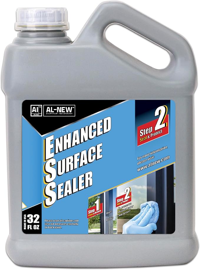 AL-NEW Enhanced Surface Sealer | Retail & Commercial Sealer Perfect for Use On Anodized Windows, Doors, & More (32oz Sealer)