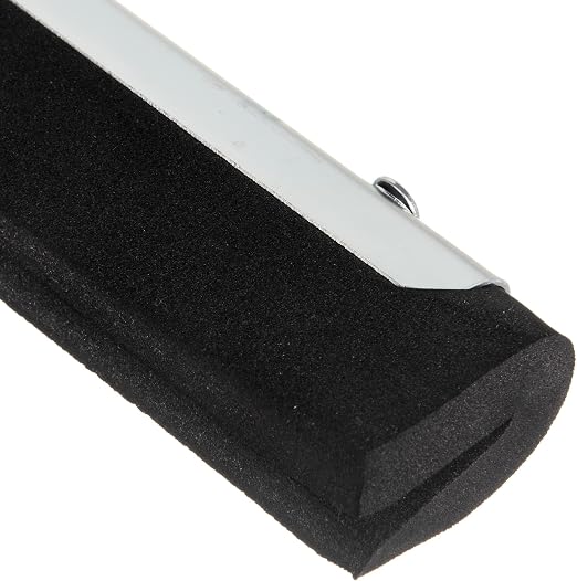 SPARTA Flo-Pac Double Foam Floor Rubber Squeegee Window Squeegee with Heavy Duty Steel Frame for Floor, Concrete, Tile, Garage, Commercial Use, 18 X 1.5 X 3 Inches, Black, (Pack of 10)