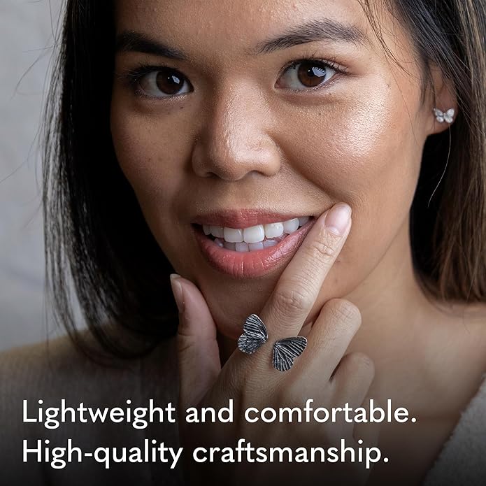 NINA DESIGNS Sterling Silver Rings - Adjustable Ring, Silver Jewelry for Women, 925 Sterling Silver, Gift for Women Women’s Rings
