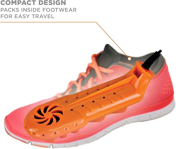 DryGuy Travel Dry DX Boot Dryer and Shoe Dryer, Orange & Black (Pack of 6)