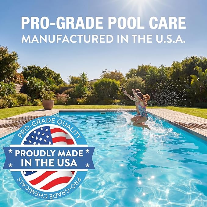 Stabilizer & Conditioner - Easy Latching Bucket for Swimming Pools | Cyanuric Acid for Pool Water Balance, Increase Chlorine Efficiency | Long-Lasting Chlorine Stabilizer (25 Pounds)