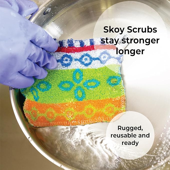Skoy Wholesale 16-Pack Swedish DISHCLOTHS & Dish SCRUBBERS – Reusable Multipurpose Household Cleaning Set, Washing Dishes, Household Cleaning, Assorted