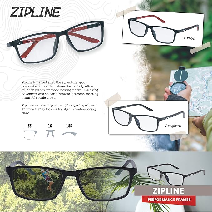 OptiPlus 100ct Anti-Fog Wipes and Croakies Zipline Photochromic Eyewear | UV400 and Bluelight Protection