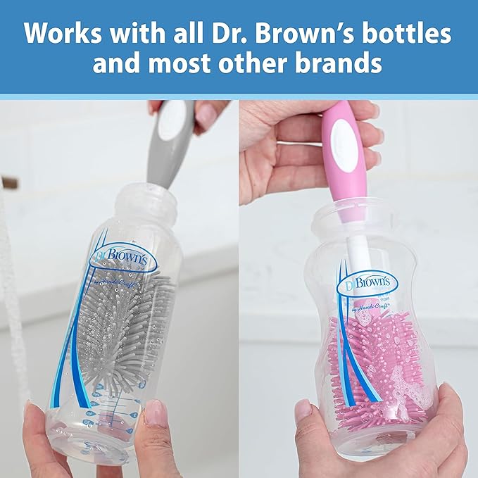 Dr. Brown's Soft Touch Bottle Brush, Blue (Pack of 2)