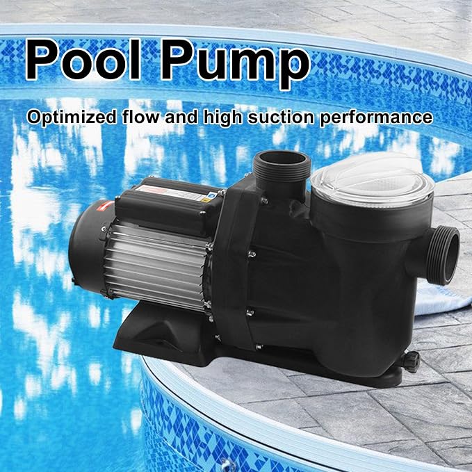 Above Ground Pool Pump/2HP Swimming Pool Pump 8120GPH In/Above Ground Pool Pump with High Efficiency and Low Noise,Apply to Water Circulation in Filtration System