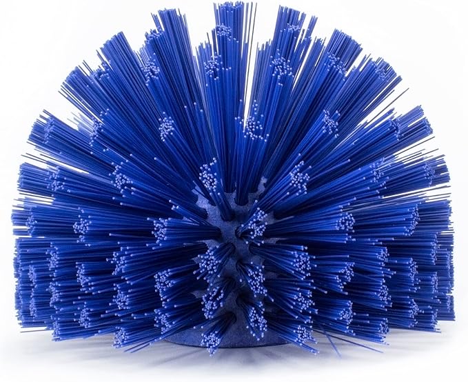 SPARTA Industrial Tank Brush Head Pipe Brush Head, Drain Brush with 3/4" Thread Hole (Handle Not Included) for Commercial Use, Plastic, 7 x 5.7 Inches, Blue (Pack of 2)