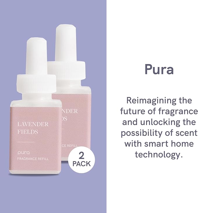Pura - Fragrance for Smart Home Air Diffusers - Room Freshener - 6 Pack - Linens & Surf, Lavender Fields, Yuzu Citron