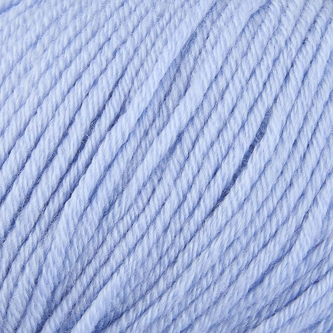 100% Merino Wool Yarn, 6-Ply Luxurious and Soft Yarn for Hand Knitting & Crocheting, 1.76 OZ/50g, 127 yds/116 Meters (Baby Blue, 3 Balls)
