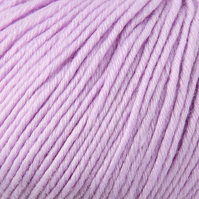 6 Balls Merino Wool Yarn, 12-Ply Luxurious and Soft Yarn for Hand Knitting & Crocheting, 1.76 OZ/50g, 120 yds/110 Meters(Purple,6Balls)