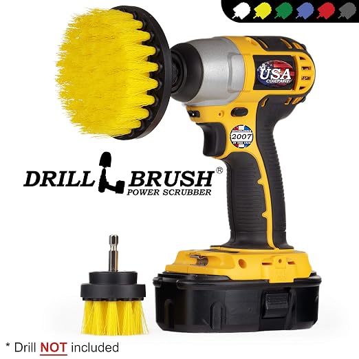 Drill Brush – Drill Brush Kit – Drill Brushes for Cleaning – Drill Brush Attachment - Drill Brush Set - Bathroom Accessories - Shower Cleaner - Bathtub - Bath Mat - Scrub Brush - Grout Cleaner
