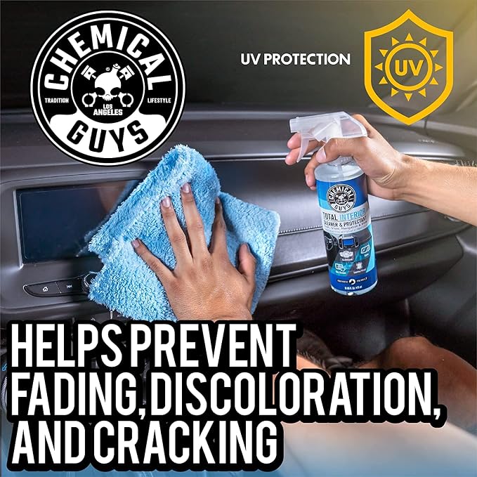 Chemical Guys SPI_109_16TI Leather Cleaner and Conditioner Complete Leather Care Kit (16 fl oz) + SPI22016 Total Interior Cleaner & Protectant, (16 fl oz) 3 Items