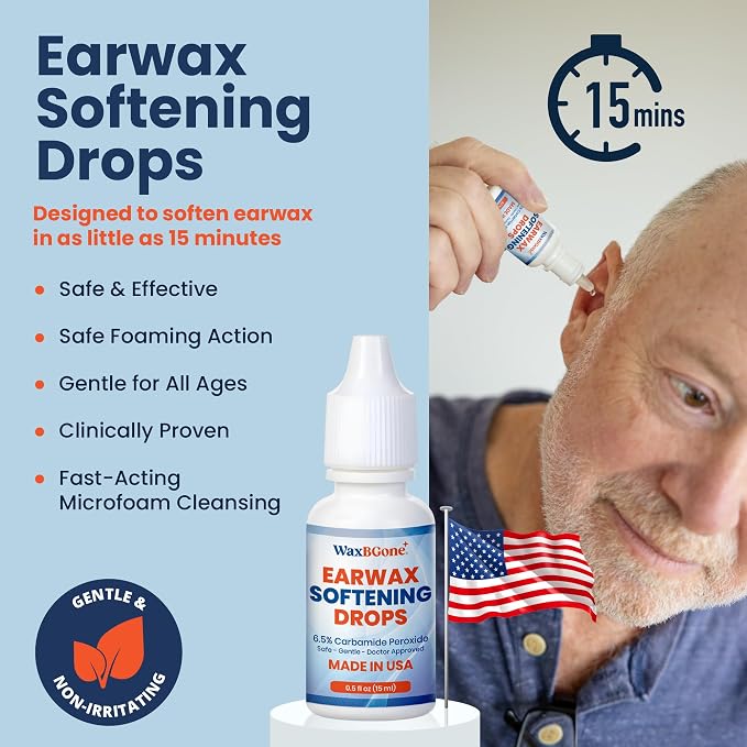 WaxBGone Ear Wax Removal Kit with SoftSpray Irrigation Tips, 4X High Output Sprayer & Ear Basin - Safe, Fast, Gentle Ear Cleaning Kit for Adults & Kids at Home - Premium Kit with Otoscope + Ear Drops
