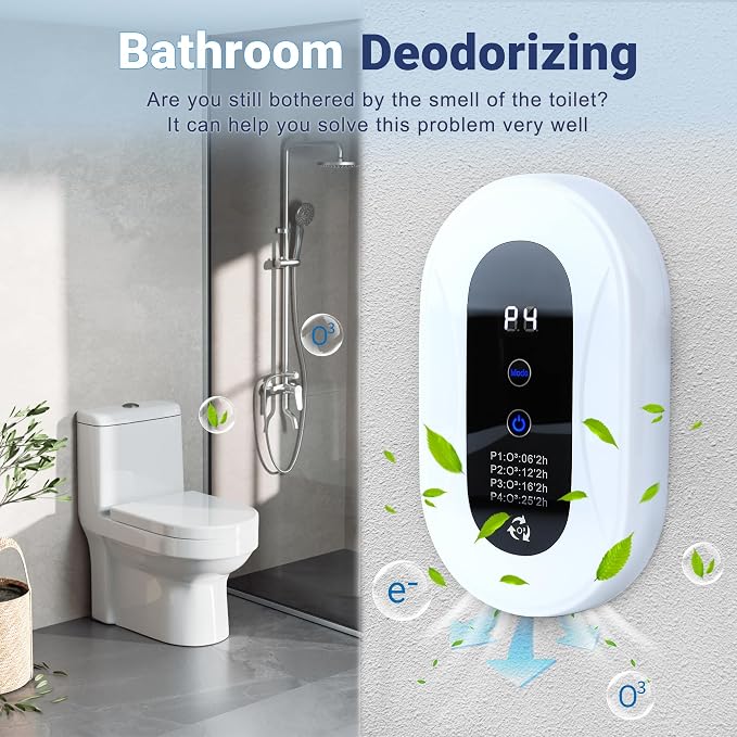 Air Purifier for Strong Odor, Litter Box Deodorizer for Cats & Dogs, Odor Control for Bedroom, Toilet, Kitchen, Smoke & Pet Areas, Quiet Air Freshener for Home (1)