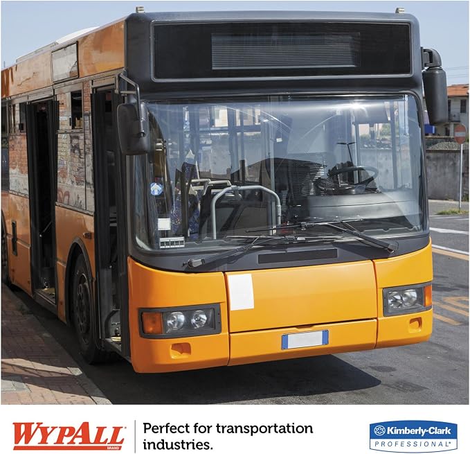 WypAll 05120 L10 Windshield Wipers, Banded, 2-Ply, 9 3/10 x 10 1/2, 140/Pack, 16 Packs/Carton
