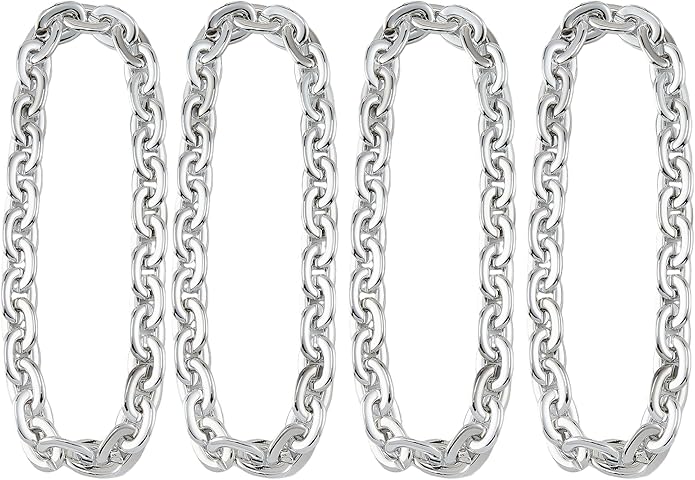 Passed colorfast test,Large Plastic Chain Necklace, 2 Pack / 4 Pack Optional,Hip-hop Rapper Big Chunky Fake Necklace , Super long Detachable, Non-fading Party Clothing Plastic Jewelry Necklace Decoration, Women and Men.