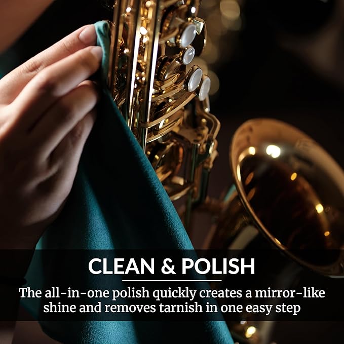 HOPE'S Brass Polish and Cleaner, Prevents Tarnish, Safe for Brass, Copper, Chrome, and Sterling Silver, Metal Polish for Cymbals, Trombone, Trumpet, and Other Instruments, 8 oz, Pack of 12