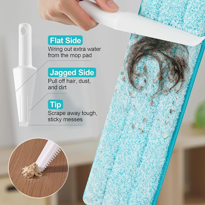 JOYMOOP 36 Inch Commercial Microfiber Dust Mop, Grey-White Heavy Duty Industrial Wet Dry Floor Mop for Hardwood Floors with Telescopic Handle, Includes 3 Mop Pads