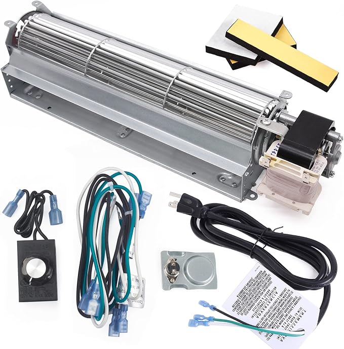 BKT BK Blower Fan Kit for Desa Tech, FMI, Vanguard, Vexar & Astria Fireplaces, GA3650 GA3700 GA3750 GA3650T GA3700T GA3750A Fireplace Blower Kit for Comfort Flame & Comfort Glow Fireplaces