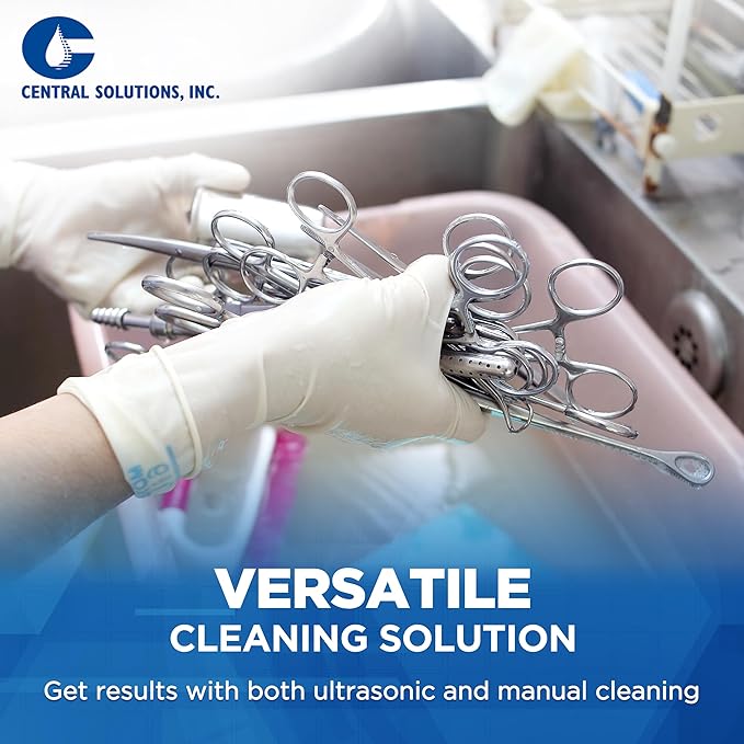 CSI Central Solutions Multi Enzymatic Cleanser - Hospital Grade Medical Instrument Cleaner for Presoak and Manual Processing, 1 Gal, 4 Pack