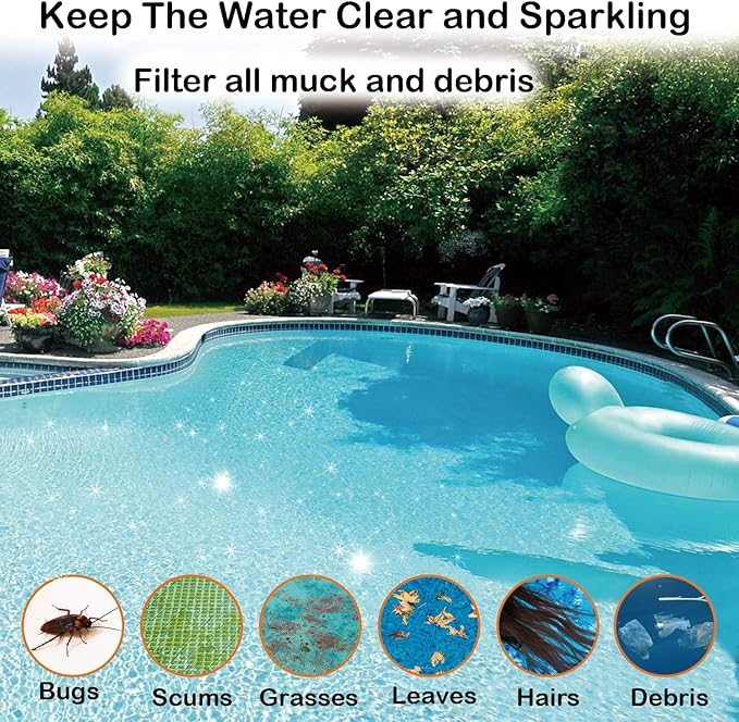 50 Pack Pool Skimmer Socks, Reusable Pool Socks for Skimmer Basket, Skimmer Socks for Above Ground & Inground Pool (50 Pack)
