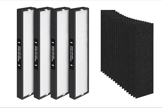 Nispira 4-Set 182550 Filter Replacement Compatible with Bionaire BAP536UV-U Holmes HAP537UV / 2141139 Air Purifier, 4 HEPA 16 Pre Filters