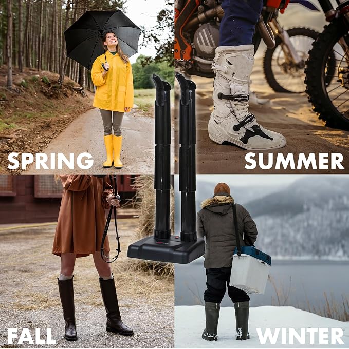 JobSite Tall Boots Dryer - Silent Boot Dryer for Knee High Boots - Fanless Convection Dry - Helps Reduce Odor