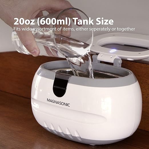 Magnasonic Professional Ultrasonic Jewelry Cleaner Machine for Cleaning Eyeglasses, Watches, Rings, Necklaces, Coins, Razors, Combs, Tools, Parts, Instruments (CD2800)