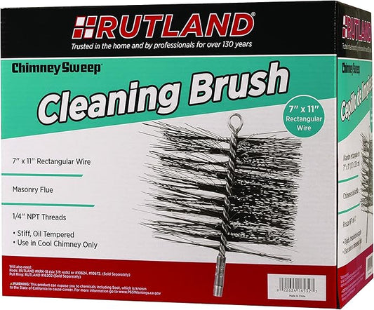 Rutland 11" X 7" Rectangular, Wire, 1/4" Pipe Thread Chimney Sweep