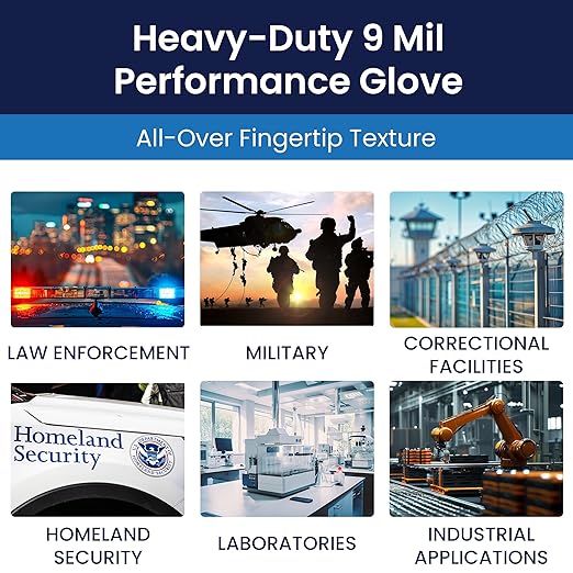 Adenna Dark Light Disposable Nitrile Gloves – 9 Mil, Heavy Duty Work Rubber Glove with Textured Grip, Non-Latex & Powder Free, Pack of 90, 2X-Large, Black