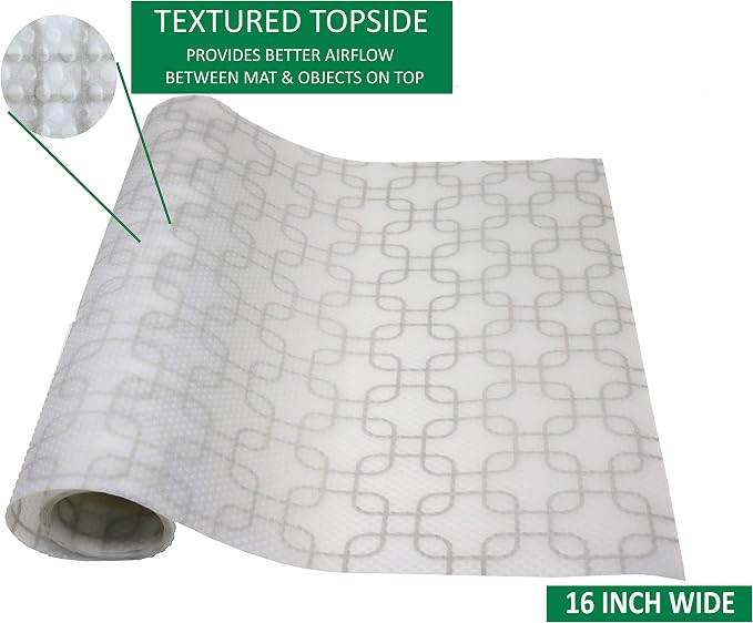 Premium Fridge Liner, BPA Free, Food Safe - Wider Roll Cut to Fit, Non Adhesive, Washable, Easy to Clean & Durable EVA Shelf Mats - FridgeFresh-Liner
