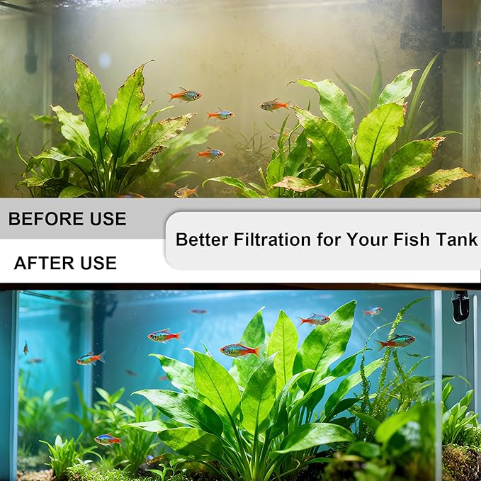 44-Piece Canister Filter Media Kit Replacement for Fluval 406/407 Canister Filter - Includes Carbon, Ammonia-Absorbing Pad, Sponges（2 Sets）