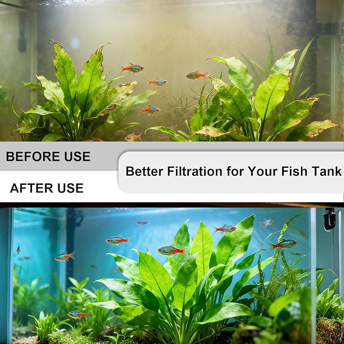 44-Piece Aquarium Maintenance Media Kits Replacement for Fluval 306/307 Performance Canister Filter - Includes Carbon, Ammonia-Absorbing Pad, Sponges（2 Sets）