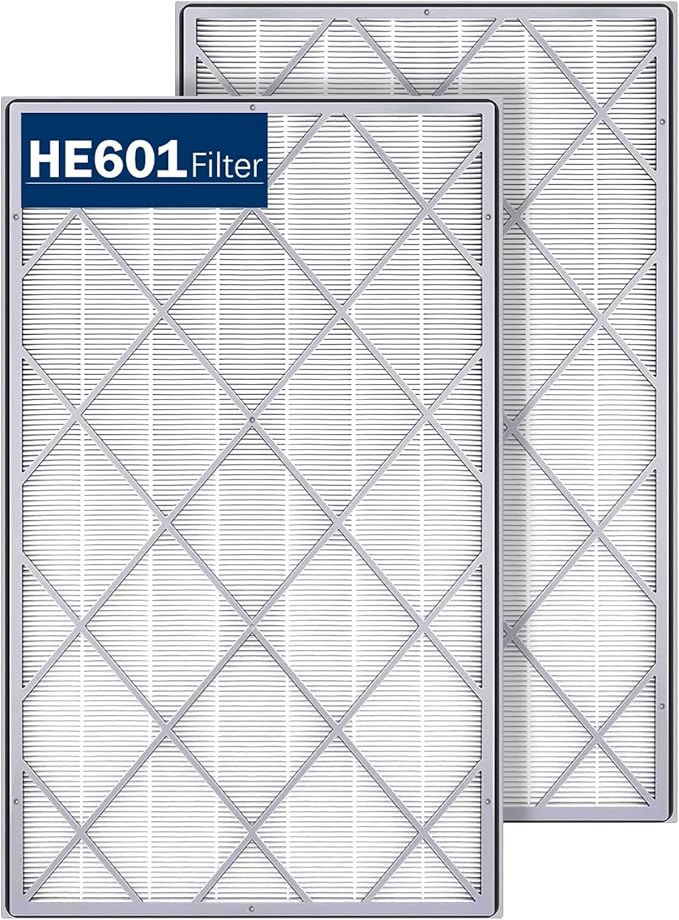 HE601 True HEPA Replacement Filter Compatible with Shark Air Purifier 6 Fan Model HE601 HE602 3-IN-1 HE6FKPET H13 True HEPA for Shark HE601 Air Purifiers