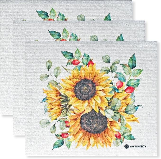 Swedish Dishcloths - 12 Pack | Made in Germany | Ultra-Absorbent, Reusable Cellulose Sponge Cloths for Kitchen | No-Odor, Eco-Friendly Cleaning Wipes | Water-Based Ink | Simplify
