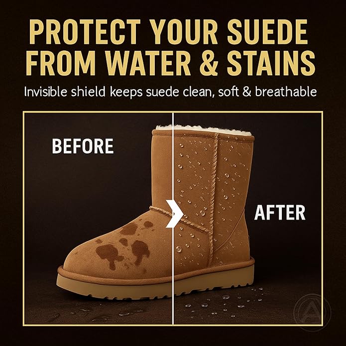 Leather Hero Suede & Sheepskin Cleaning Kit – Compatible with UGG Boots – Foam Cleaner & Conditioner, Water & Stain Protector, Deodorizer, Eraser, Brushes & Cloth – 7-Piece Complete Care Set