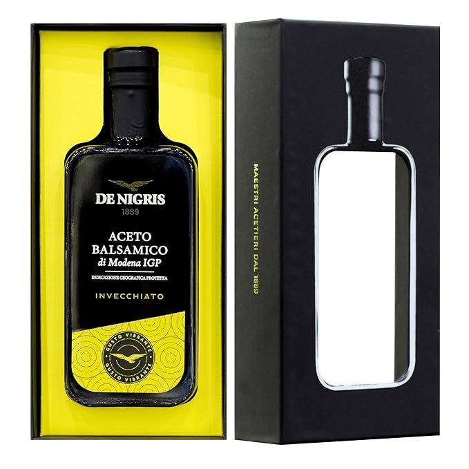 De Nigris Balsamic Vinegar Of Modena Excellence Line, Yellow Eagle Vibrant Flavor, 8,5 Oz (250ml) | Balsamic Vinegar From Modena Italy, Strong And Velvety Taste, Aged