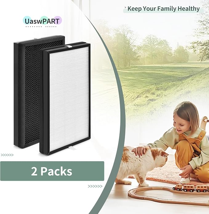 AP-C500 Air Filters Compatible with HoMedics Air Purifier Filter AP-C500 AP-C550 | True HEPA Activated Carbon Filter 3-in-1 | 2 Packs of Filters Replace Part # AP-C500FL