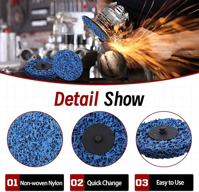 ‎findmall 5 Pack 3" Quick Change Easy Strip and Clean Discs, Premium Abrasive Wheels for Paint, Rust, and Surface Prep, Fits Angle Grinders