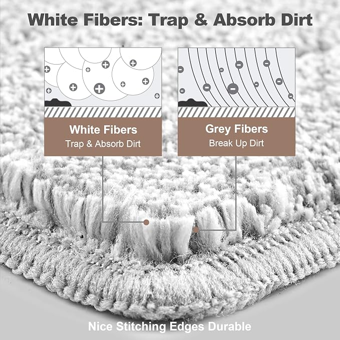 JOYMOOP Mop and Bucket with Wringer Set with 61" Mop Handle with Flexible 13" Flat Head with 8 pcs Microfiber Mop Pads - White